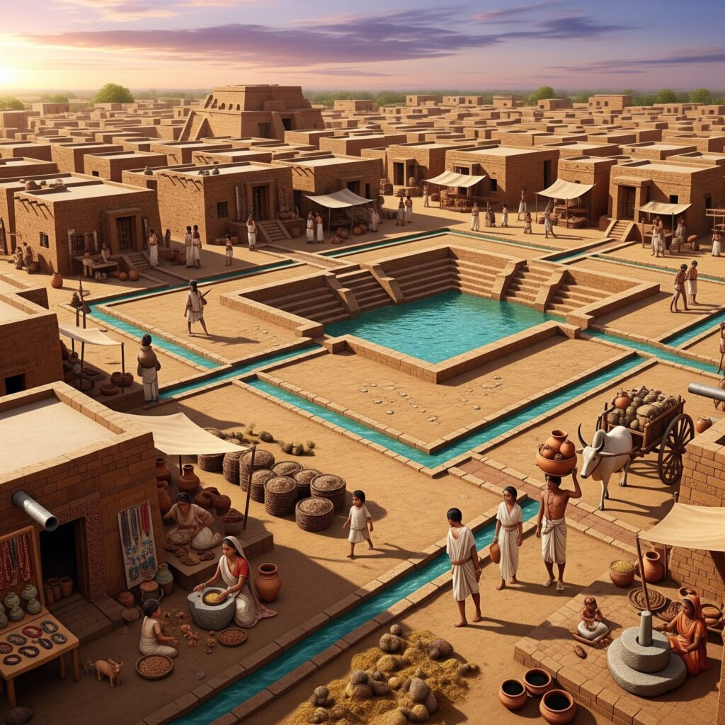 Granary remains of Mohenjo Daro showing ancient storage and trade practices.