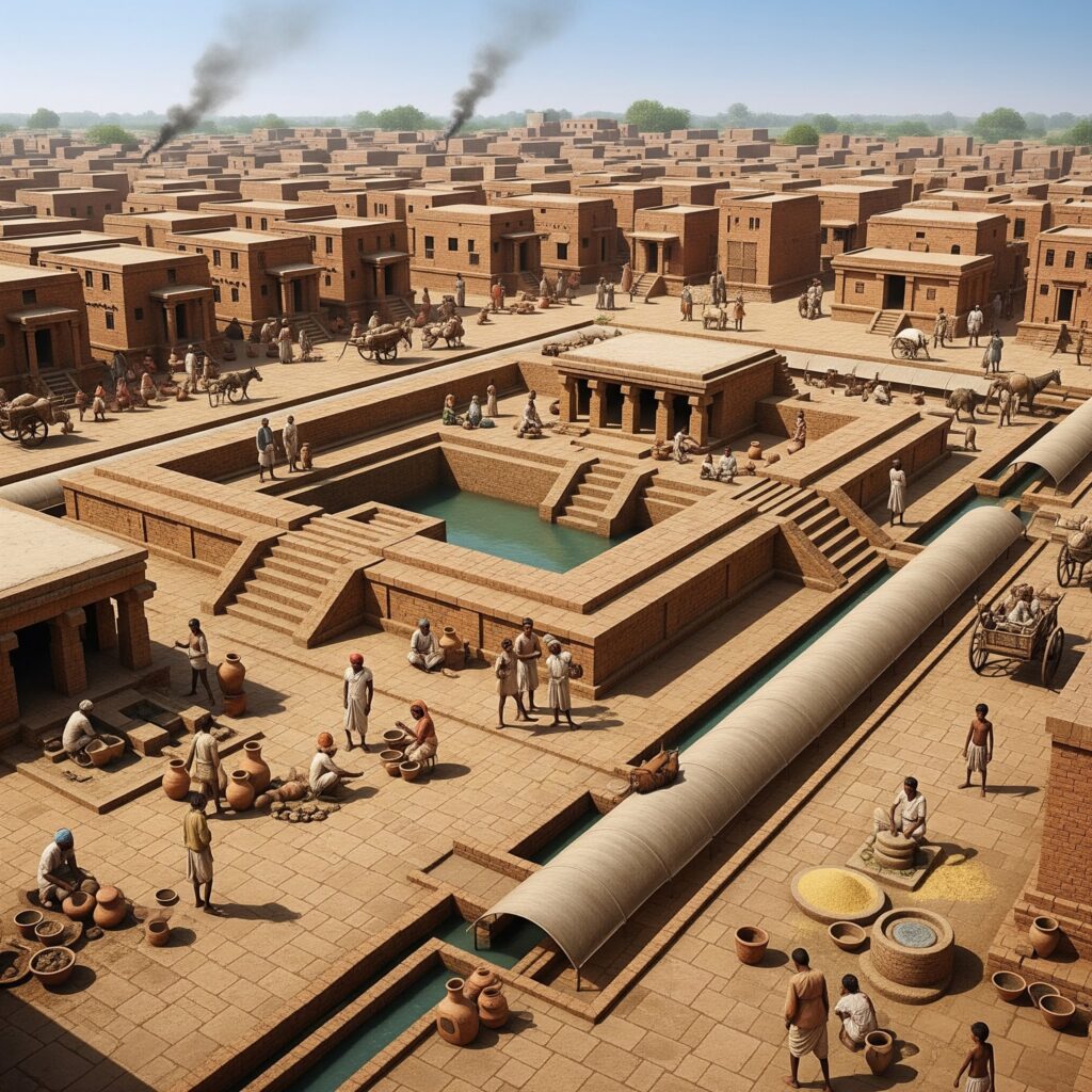 Mohenjo Daro ruins in Sindh, Pakistan – remains of the 5000-year-old Indus Valley city.